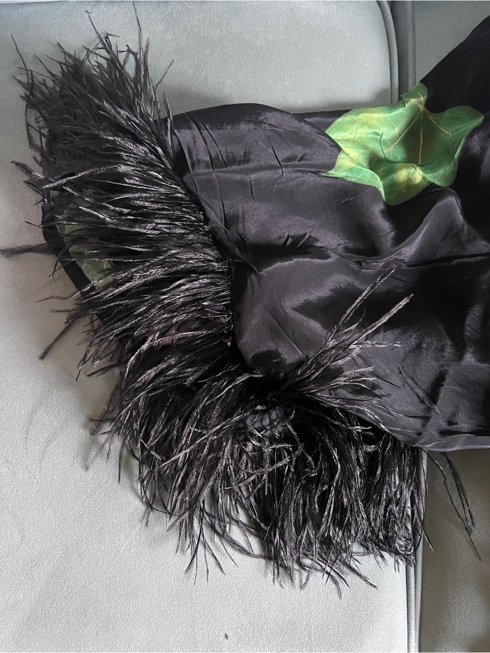 Black Anthurium Kaftan with Feather Detail from Farm Rio - Picture 10 of 10